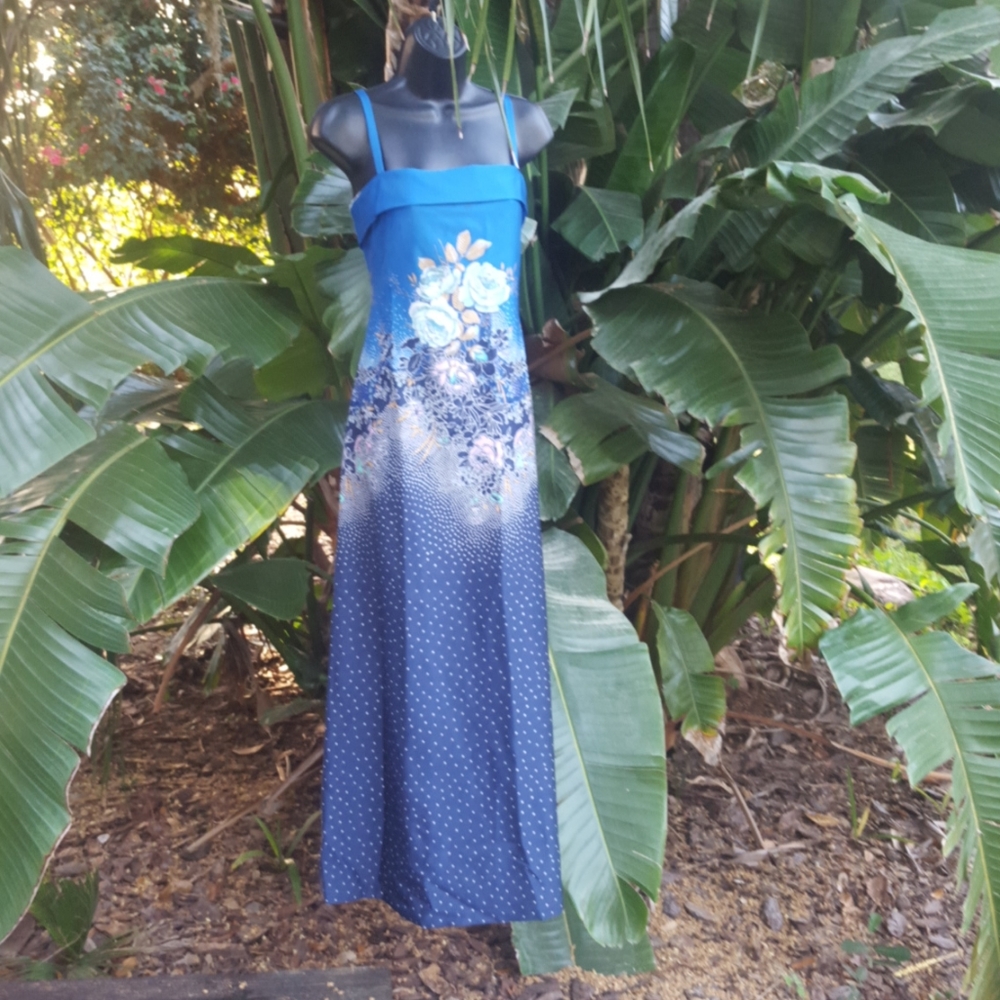 Ombre Floral maxi dress